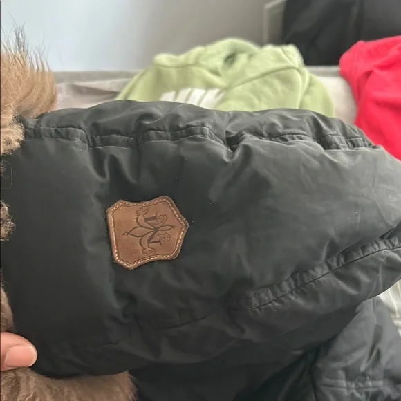 Nike Black Jacket with Fur Trim